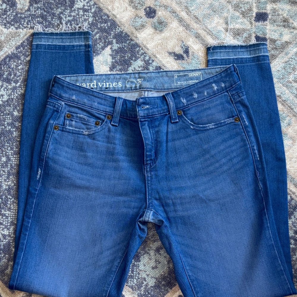 Vineyard Vines Women's Skinny Jeans in Deep Blue Wash